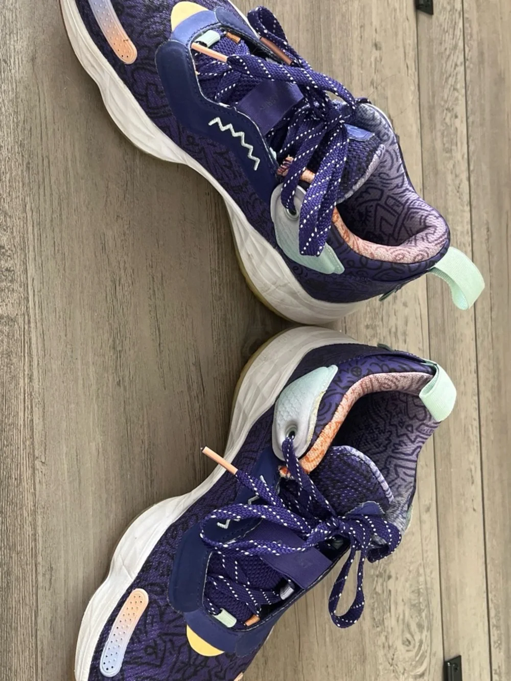 Kids adidas Purple basketball Sneakers
